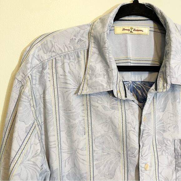 Tommy Bahama Men's Long Sleeve Silk Blend Hawaiian Button Down Size XL - Picture 2 of 14